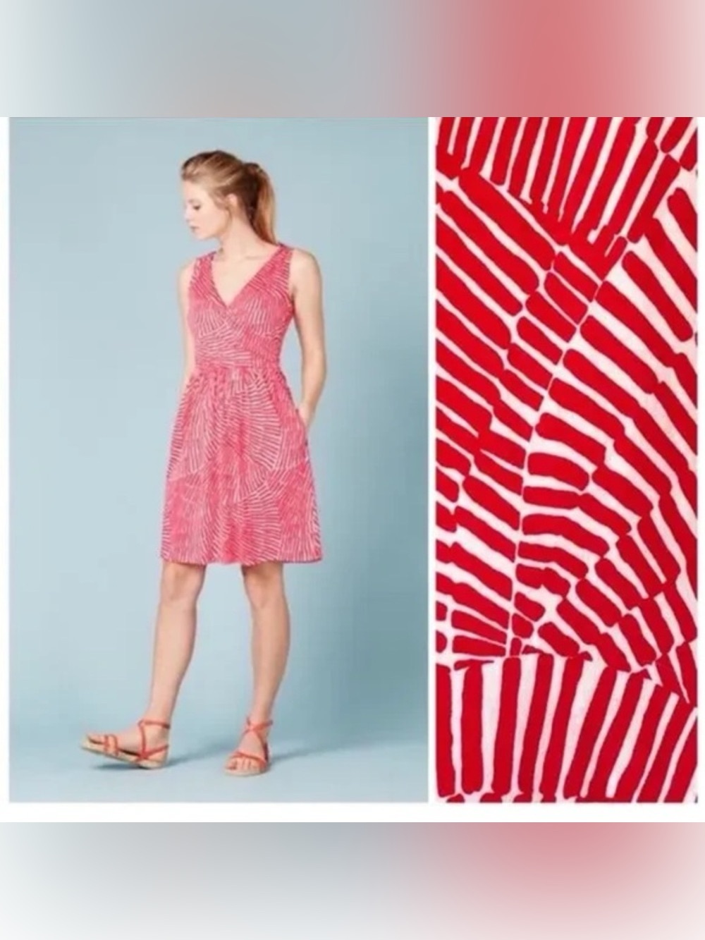 Boden Ladies V Neck Midi Dress, Size 2 R